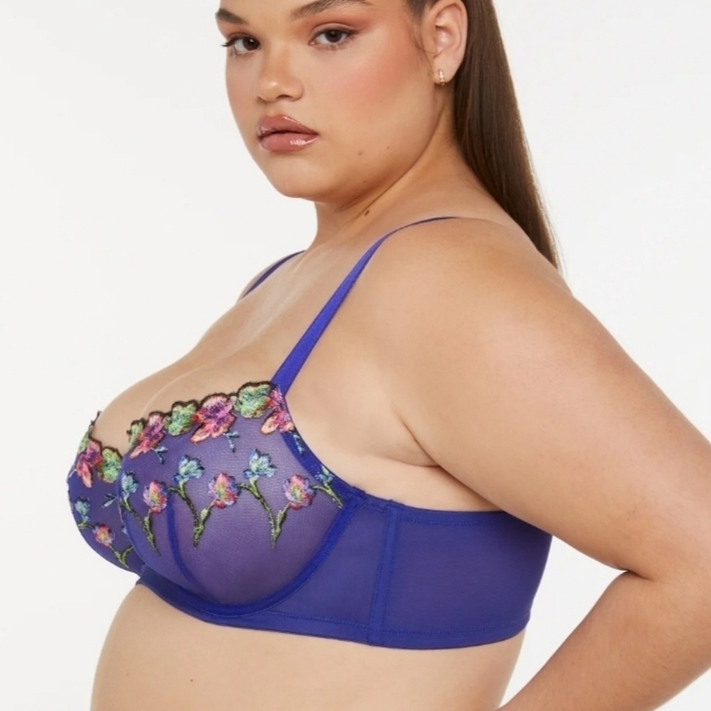Sz 42DD Rihanna Savage X Fenty Western Wildflower Unlined Balconette Bra